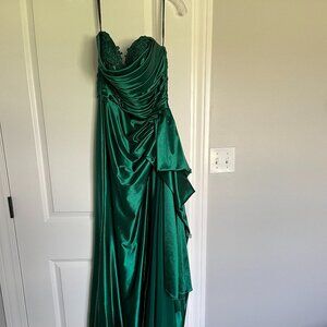 Sherri Hill #55230 Strapless Ruched Evening Prom Gown